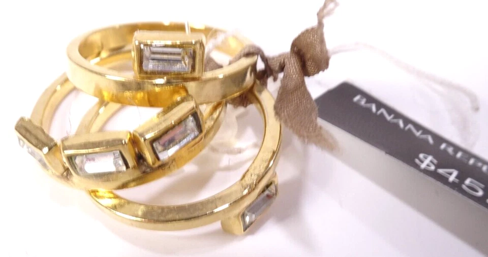 Banana Republic Stone Stacked Ring Sz 8