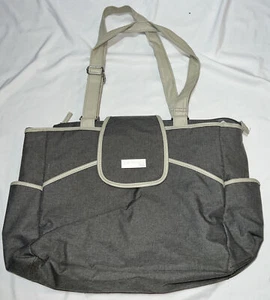 Just One You by Carter ~ Large Fashion Tote Baby Diaper Bag ~ Gray - Picture 1 of 6