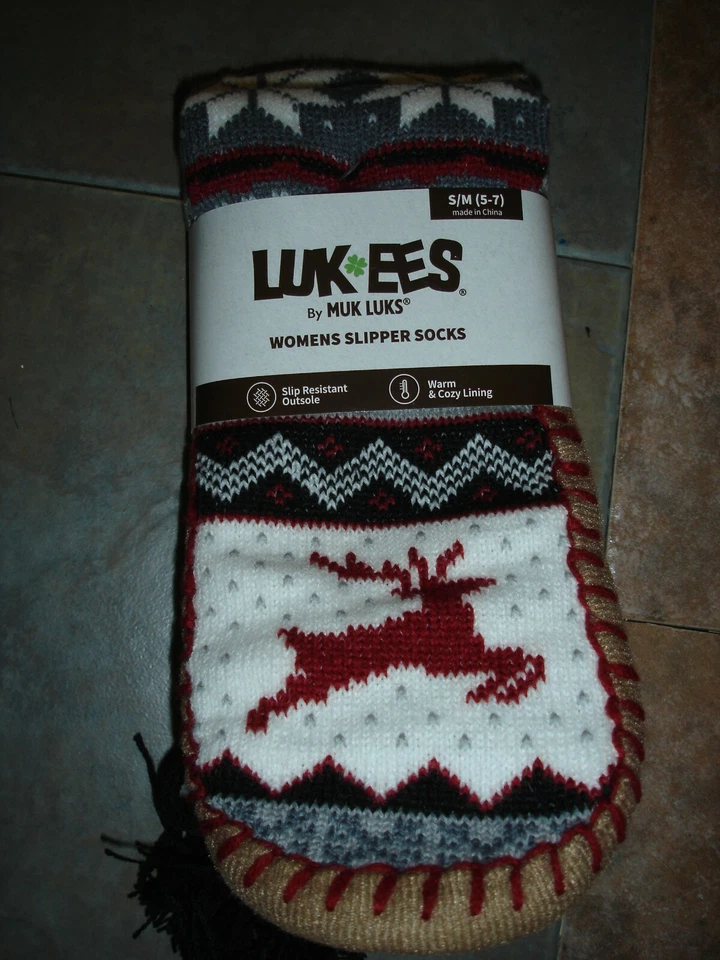 Muk Luks EES women's slipper socks cozy lining slip resistant - choose your size - Image 1 of 1