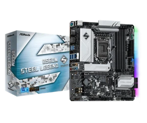 ASRock B560M Steel Legend Moederbord mATX Socket 1200 DDR4 HDMI M.2 USB 3.2 - Afbeelding 1 van 5