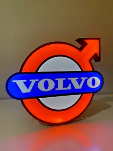 250mm Volvo Trucks LED Leucht Wandschild USB 5V Mann Höhle, LKW, Bar - Bild 1 von 7