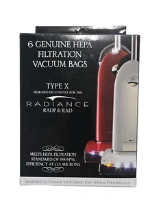 Riccar Original Radiance RADP & RAD Typ X Staubsaugerbeutel - 6 Stück #RXH-6 - Bild 1 von 1