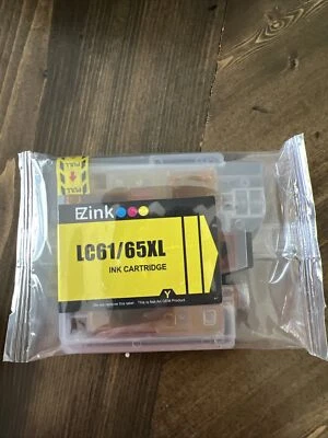 New EZ LC61/65XL Yellow Ink Cartridge Replacement For Brother Printer - Image 1 of 2