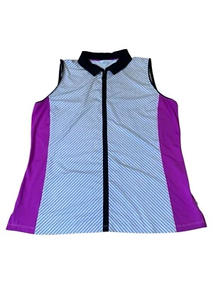 Camiseta sin mangas atlética de golf con cuello Hagen para dama con botones talla XL Foto 1 de 4