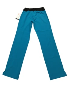 Jockey Women's Turquoise/Black Modern Fit Zipper Pocket Scrubs Pants Size XXS - Picture 1 of 11