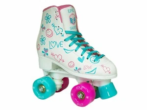 Patines cuádruples Epic Frost de techo alto para interiores/exteriores con 2 pares de cordones - Imagen 1 de 7