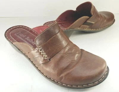 Joseph Seibel Women's Brown Leather Clogs Mules 8M 39EU Cushioned Support EUC!! - Image 1 of 4