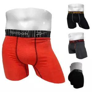 Boxer uomo Reebok confezione da 4 slip performance elasticizzati traspiranti nero grigio arancione - Foto 1 di 6
