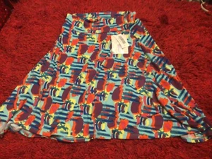 LuLaRoe Kids Azure Skirt Girls Children Size 10 Geometric Stretch Waist - Picture 1 of 6