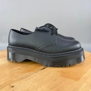 Dr. Martens Vegan 1461 Bex Mono Womens Size 9 Oxford Shoes Black Chunky Sole NEW - Picture 1 of 9