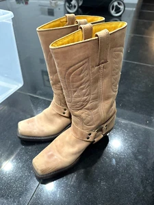 Botas de Vaquero Frye Aria Arnés Mujer Talla 8 Cuero - Imagen 1 de 7