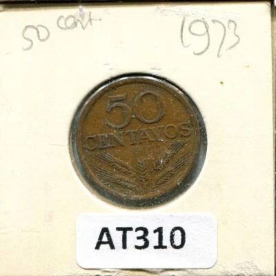 50 CENTAVOS 1973 PORTUGAL Coin #AT310U - Image 1 of 3