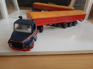 Arpra Supermini Scania 112h + Anhänger in blau/orange in 1:50 - Picture 1 of 2