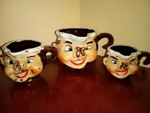 3 Chefs with Bee on Nose Measuring Cup Vintage Tilso Japan Anthropomorphic Humor - Picture 1 of 8