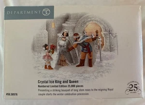 Department Dept. 56 25th Anniversary Crystal Ice King & Queen Limited Edition - Picture 1 of 10