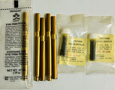 LOT New Vintage Shaklee Real Black Eyeliner Eye Trim Brow Pencil Refills - AS IS - Image 1 of 3