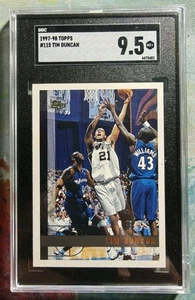 1997-98 Topps - Tim Duncan #115 (RC) SGC 9.5 - Picture 1 of 2