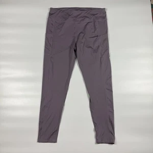 Leggings activos para mujer 2X púrpura elástico cosido cintura alta pierna súper ajustada - Imagen 1 de 7