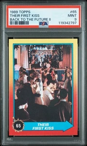 First Kiss 1989 Topps Back to the Future Part II #65 PSA 9 MINT POP 1 none ^ - Picture 1 of 2