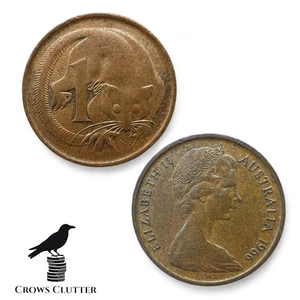 Moneda de un centavo 1966 Perth Mint 1 c roma segundo bigote Australia circulada - Imagen 1 de 1