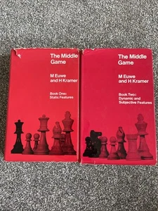 The Middle Game By M Euwe & H Kramer Chess Strategy Books 1 & 2 1971 HB Books Sh - Picture 1 of 19
