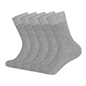 Viscose Bamboo Dress Men Sock Thin Soft Crew Anti Odor X-Large Grey - Picture 1 of 7