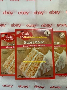 BETTY CROCKER SUPER HÚMEDO CHERRY CHIP PASTEL MEZCLA 375g (3 CAJAS) ENVÍO GRATUITO RÁPIDO - Imagen 1 de 1