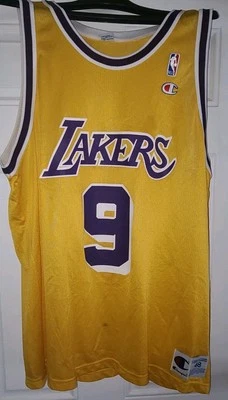 Vintage Nick Van Exel Los Angeles Lakers Champion Jersey NBA Basketball Sz 48 - Image 1 of 4