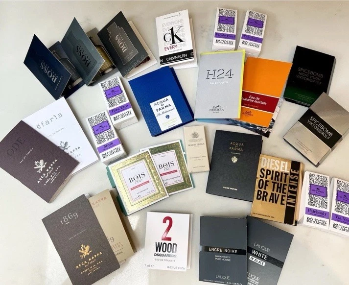 Mens Designer Fragrance Vials X 10 Mixed, Job Lot, Ideal For Holiday Or Gym Bag