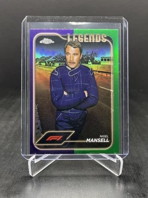 2024 Topps Chrome Formula 1 F1 Nigel Mansell Legends Purple Green SP #199 - Image 1 of 2