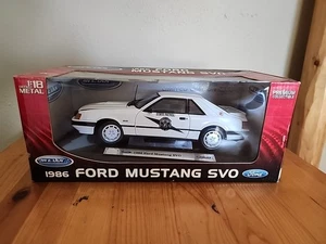 1/18 Welly 1986 Ford Mustang SVO DieCast Car State Patrol Neu - Bild 1 von 5