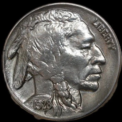 1928 5C Buffalo Nickel- CHOICE GEM BU / FREE SHIPPING- SMH- 334 - Image 1 of 4