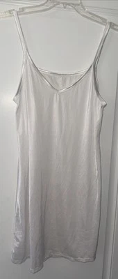 Vanity Fair Vintage White Satin Lingerie Night Gown Slip Dress Size 18 36/42 Y2K - Image 1 of 4