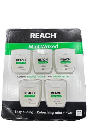 Johnson & Johnson Reach Mint Waxed Dental Floss, 5 Count - Image 1 of 2