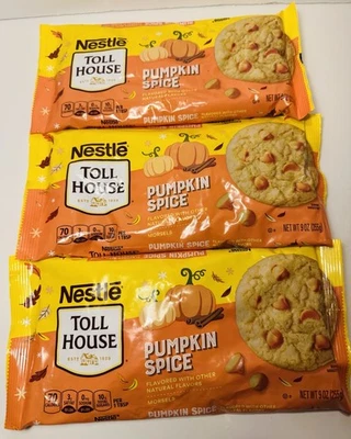 3 Bags Nestle Toll House Pumpkin Spice Morsels Baking Chips 9 Oz Exp April 2026 - Image 1 of 4