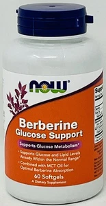 Now Berberine Glucose Support & Lipid Levels With MCT Oil 60 Sofgels New Sealed - Picture 1 of 4