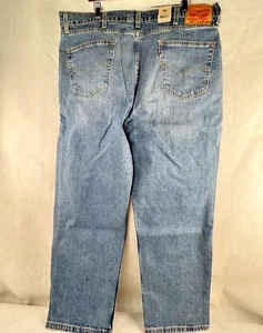 Jeans Levi’s 550 Relaxed Fit Gamba Blu Chiaro Elasticizzato Denim Uomo 40x30 Nuovo con etichette - Foto 1 di 4