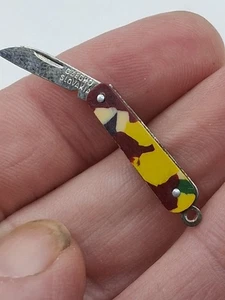 Vintage Tschechisches Faux Schildpatt kleines Taschenmesser Anhänger - Bild 1 von 6