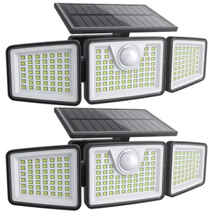 2500LM Solar Lights Outdoor with Motion Sensor,3 Head 270° Wide Angle Street ... - Picture 1 of 8