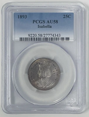 1893 Isabella Classic Commemorative Quarter PCGS AU-58 - Image 1 of 4
