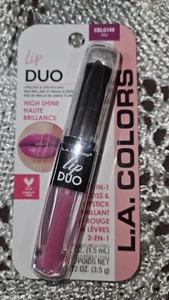 L.A. COLORS Lip DUO High Shine & Lipstick CBLG149 Vibe NEW SEALED - Picture 1 of 2