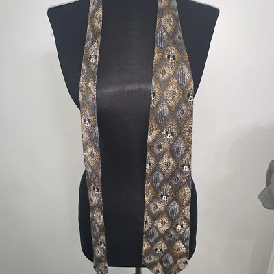 Atlas Design-Mickey&Co. Earth Tone Mickey Mouse Pattern Neck Tie -B20 - Image 1 of 4