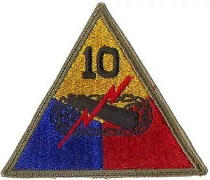 PARCHE DE LA 10ª División Blindada del Ejército de los Estados Unidos - era original de la Segunda Guerra Mundial - Imagen 1 de 1