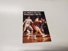 RS20 St. Mary's College 1985/86 Men's Basketball Pocket Schedule - Coors