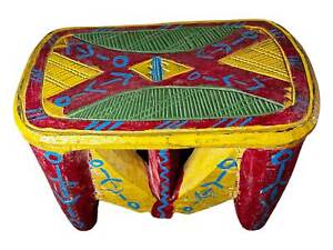 Authentic African Nupe Stool - Handcrafted in Nigeria