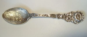 ANTIQUE PAYE & BAKER STRIKE IT RICH ALASKA STERLING SILVER SOUVENIR SPOON - Picture 1 of 8