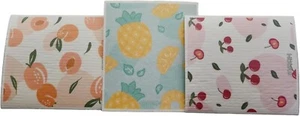 Reusable Washable Paper Towels, Set of 3 Fruit Designs, 7 x 8 inches - Picture 1 of 6
