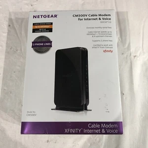 Netgear® CM500 16x4 DOCSIS 3.0 680Mbps High Speed Cable Modem Internet and Voice - Picture 1 of 5