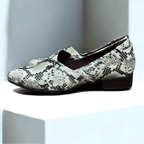 ? Palme Clarks Juliet pelle di serpente NUOVE con etichette Taglia 7 larghezza larga.