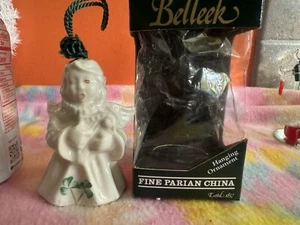 Belleek Choir of Angels Bell Christmas Ornament 3.50" Tall Ireland Angel w/ Harp - Picture 1 of 9